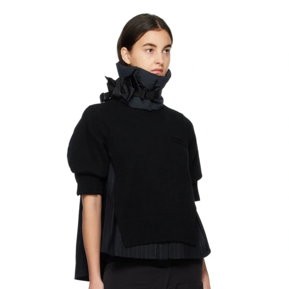 Sacai Black Padded Neck Warmer / Infinity Scarf NWT - Picture 8 of 8